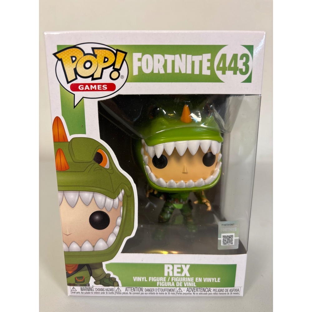 Funko Pop Games Fortnite Rex 443 Vinyl Figure Green Dinosaur Collectible